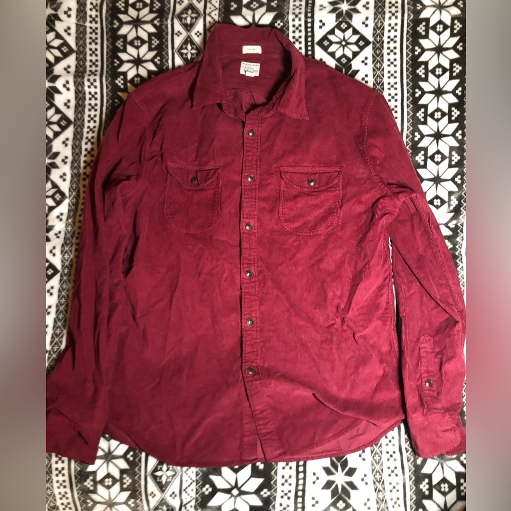 J Crew slim corduroy button up